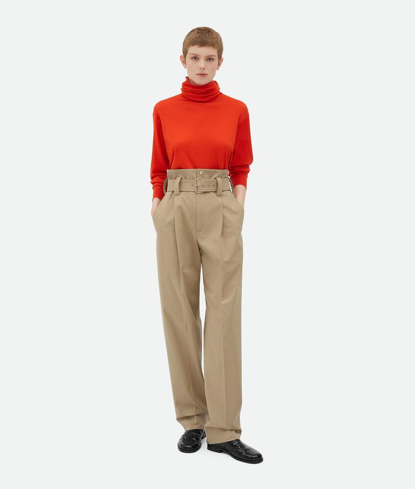 Display a large version of the product image 1 - Compact Cotton Trousers