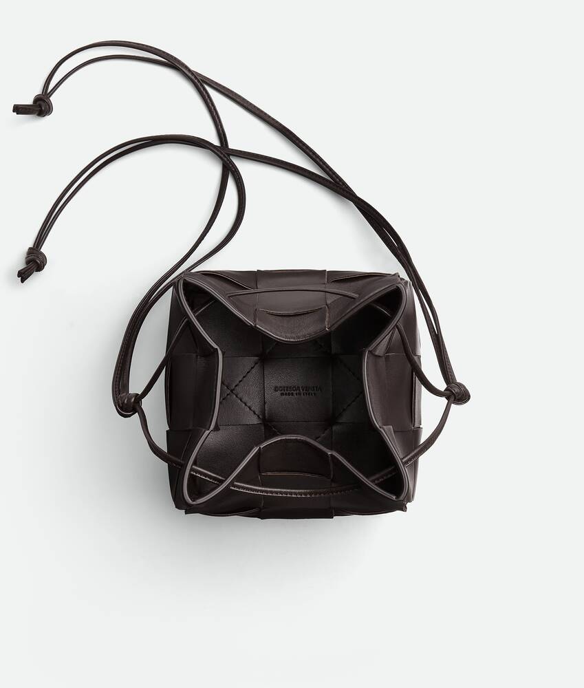 Cassette Mini Leather Crossbody Bag in Black - Bottega Veneta