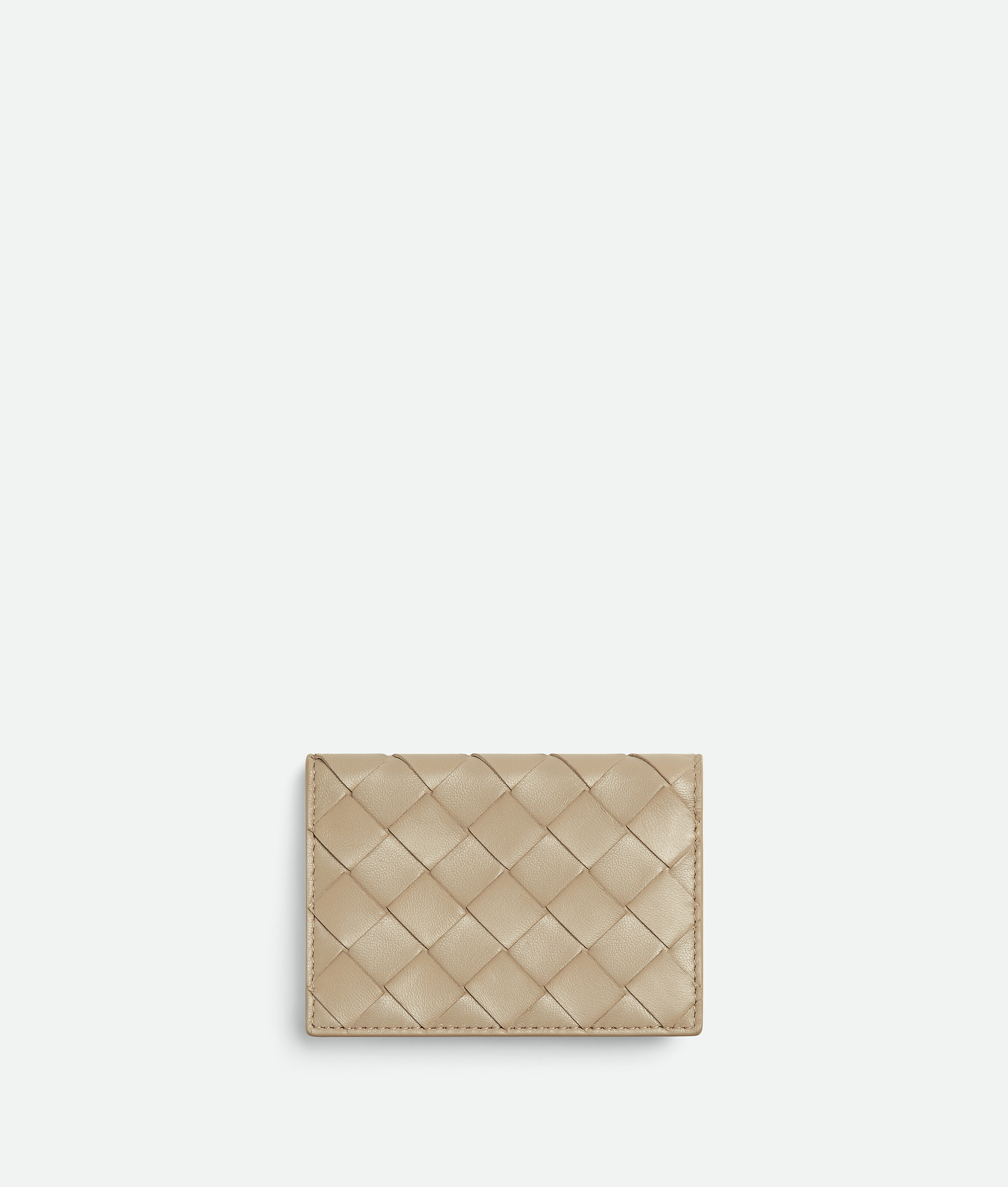 Bottega Veneta Bottega Veneta Intrecciato Business Card Case In Ecru/glacier
