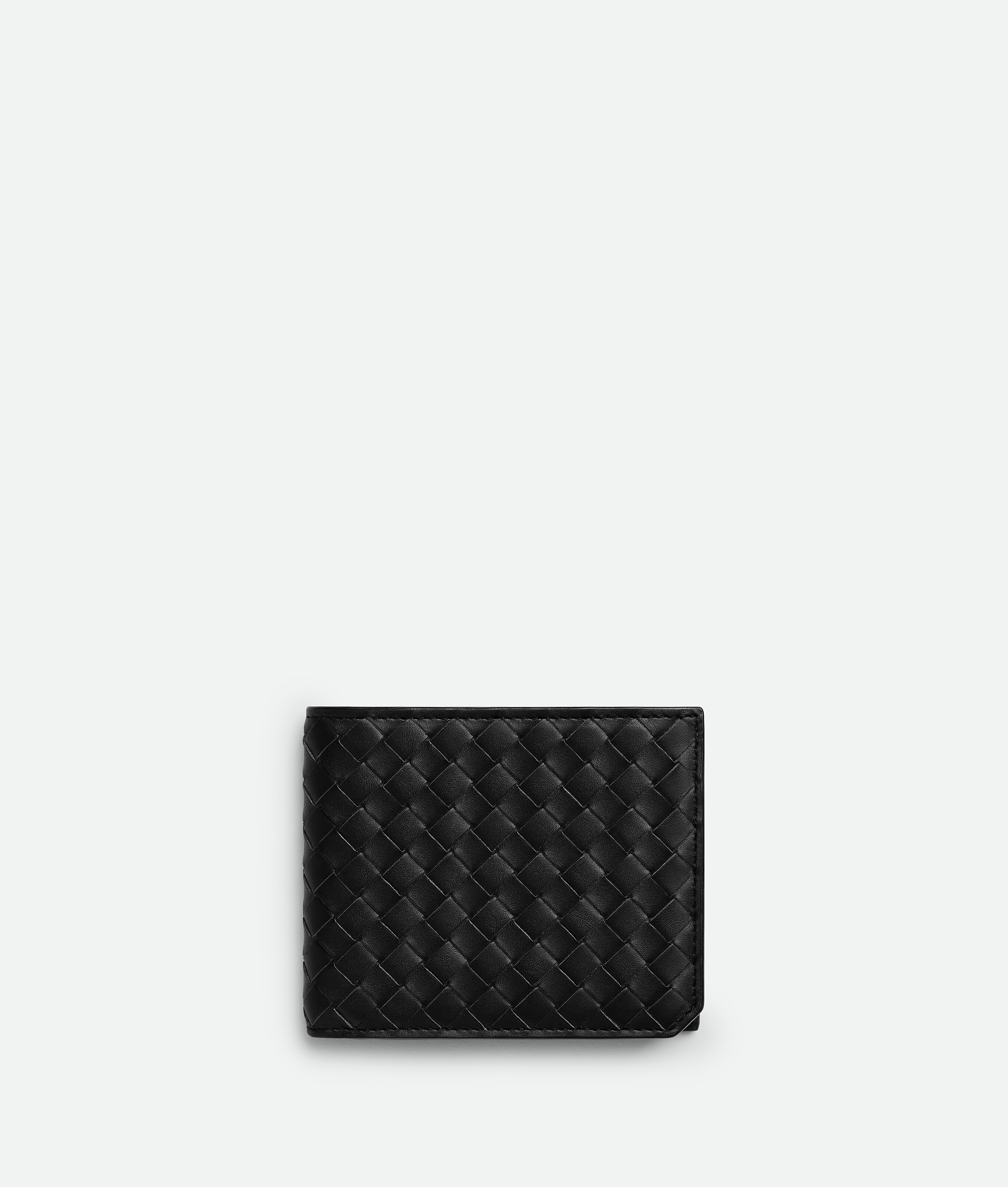 Bottega Veneta Intrecciato Piccolo Bi-fold Portemonnaie In Black