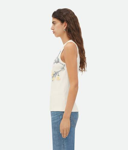 Embroidered Cotton Tank Top