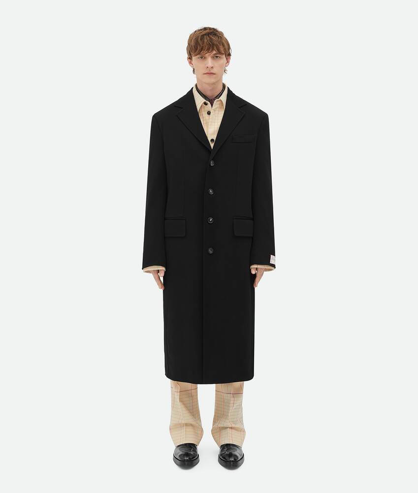 Display a large version of the product image 1 - Matt Fluid Viscose Jersey Coat