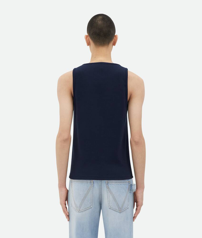 Display a large version of the product image 3 - Stretch Cotton Ribbed Tank Top