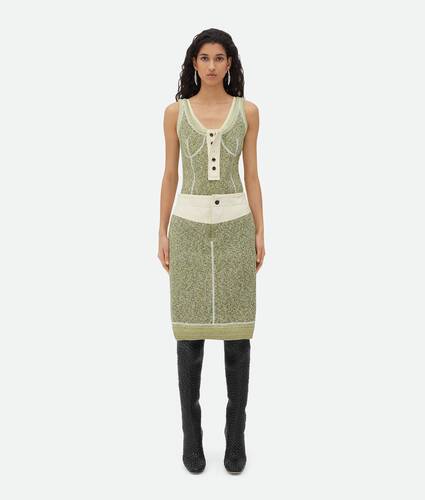 Textured Mouline Cotton Jersey Skirt