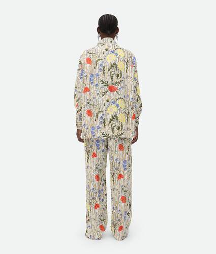 Pyjama en viscose et soie à motif floral