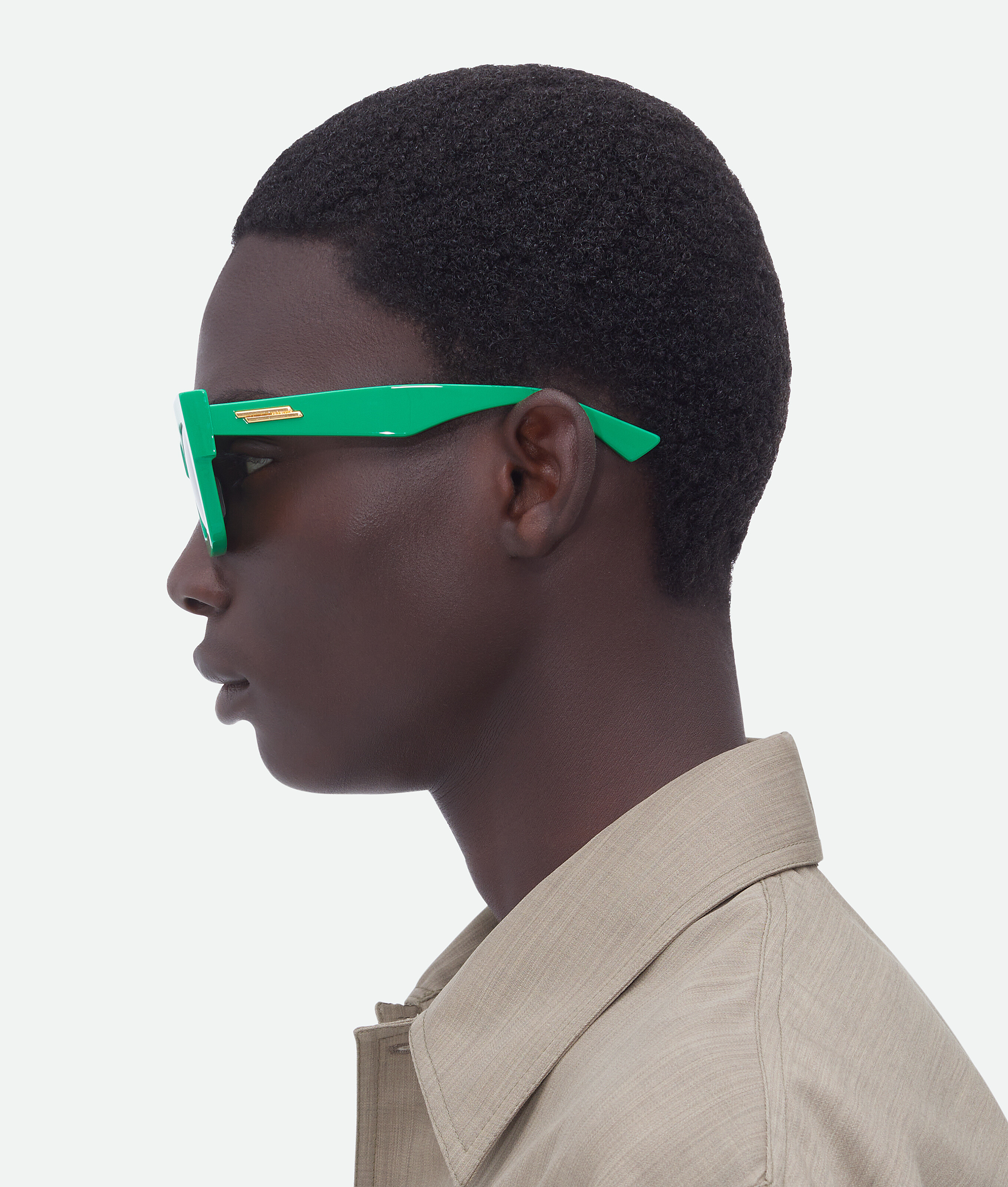 Shop Bottega Veneta Classic Square Sunglasses In Green
