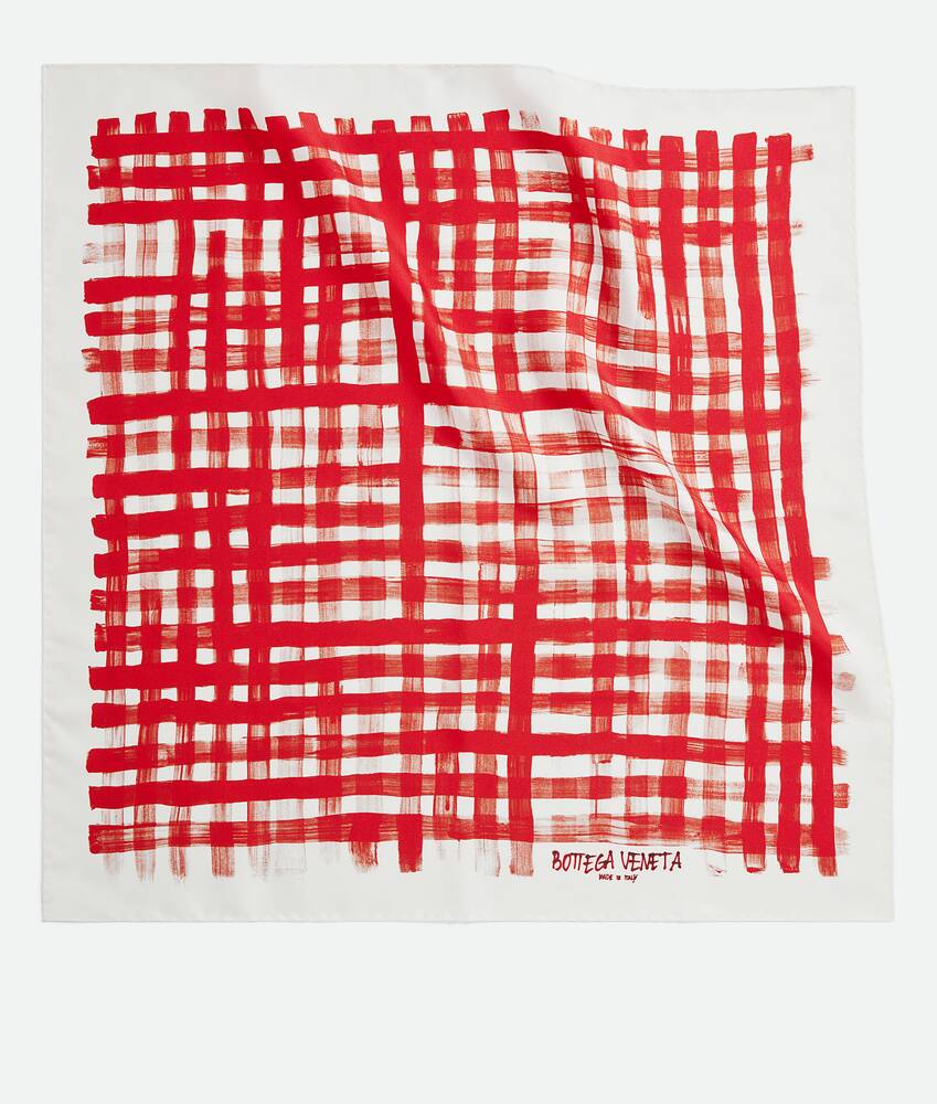 Display a large version of the product image 1 - Printed Silk Check Foulard 