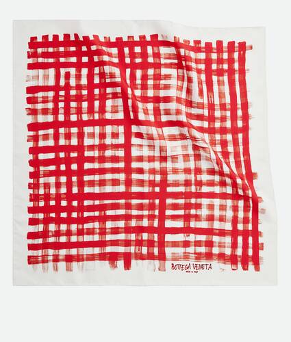 Printed Silk Check Foulard 