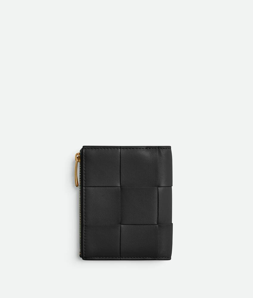 ブラック二つ折りファスナーウォレット| Bottega Veneta® 日本