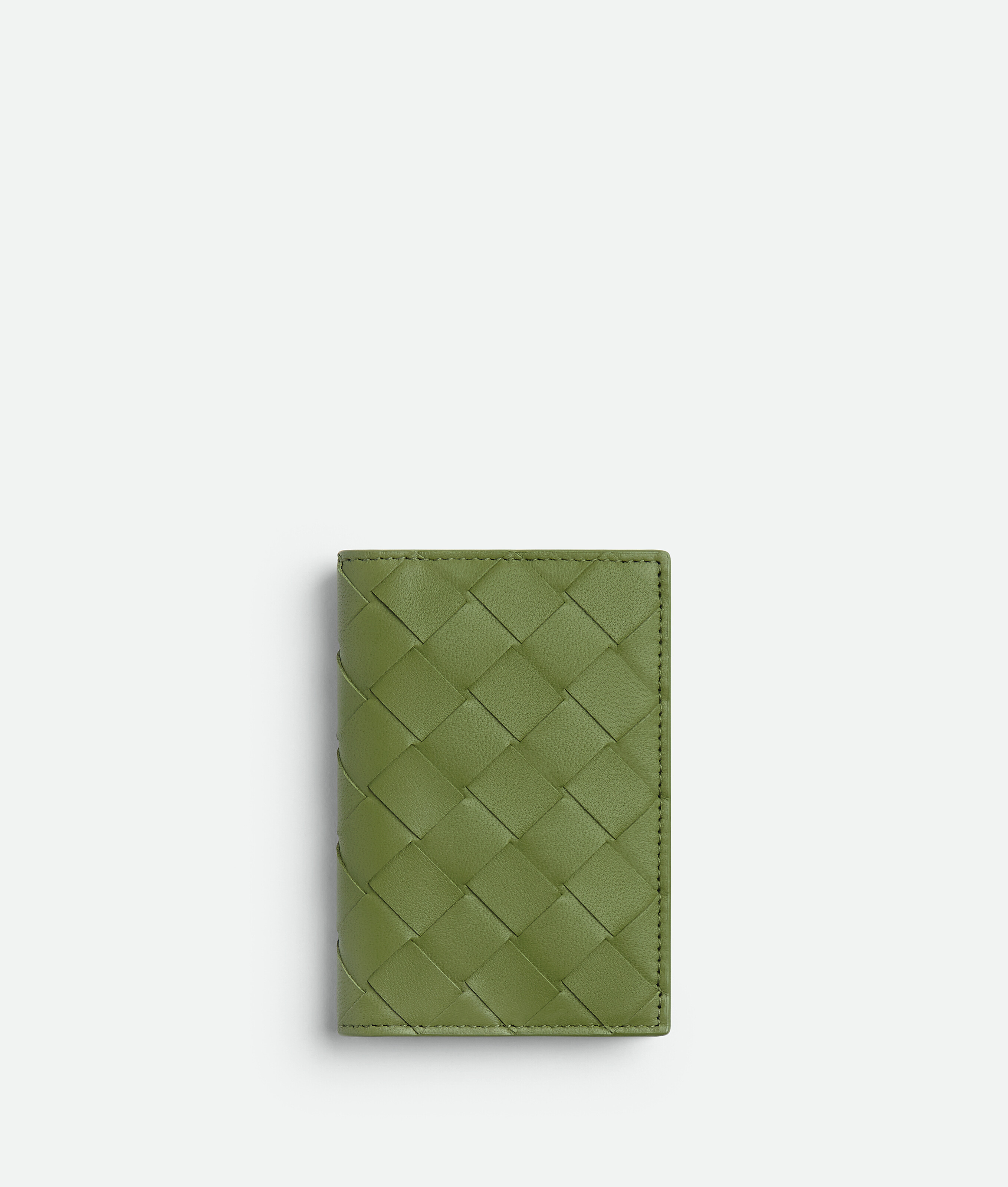 Bottega Veneta Bottega  Veneta Intrecciato Flap Card Case In Green