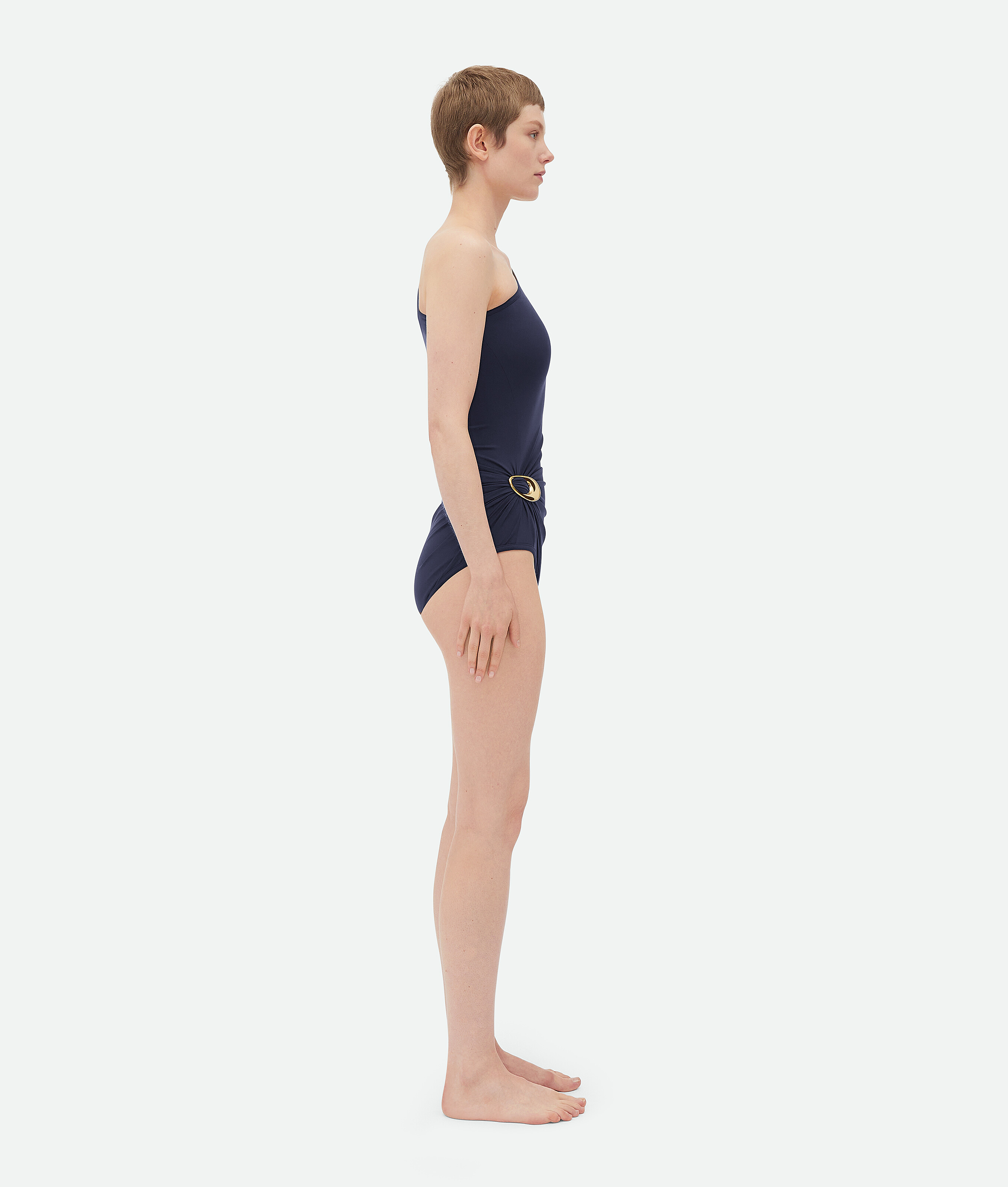 Bottega Veneta Stretch Nylon Swimsuit In Abyss