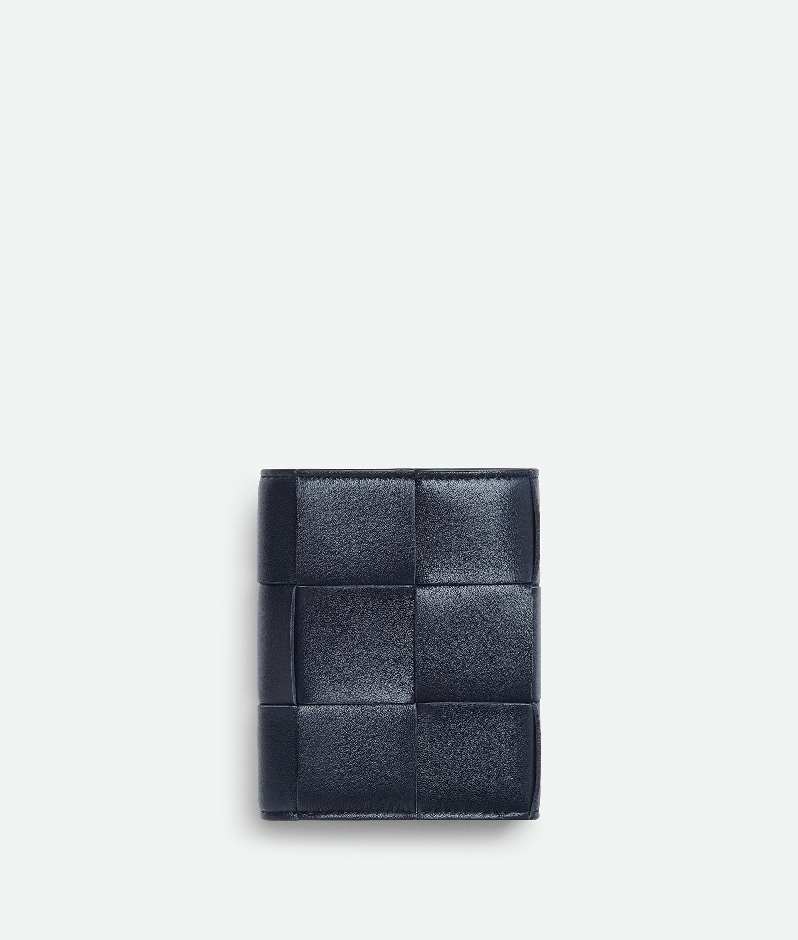 Shop Bottega Veneta Cassette Tri-fold Zip Wallet In Blue