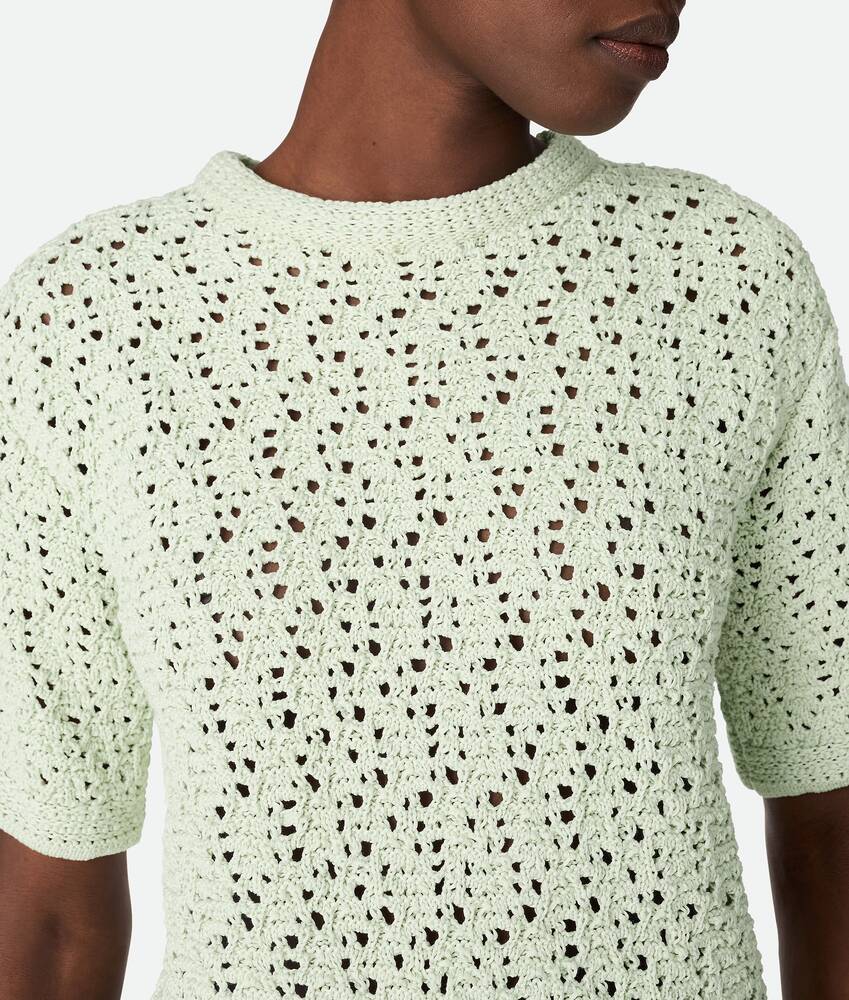 Display a large version of the product image 4 - Cotton Crochet Knit T-Shirt