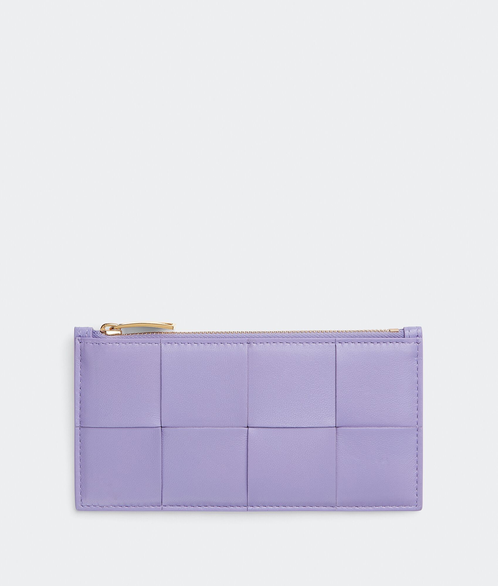 BOTTEGA VENETAのファスナー付きカードケース(ラムスキン) 色: ウィステリア