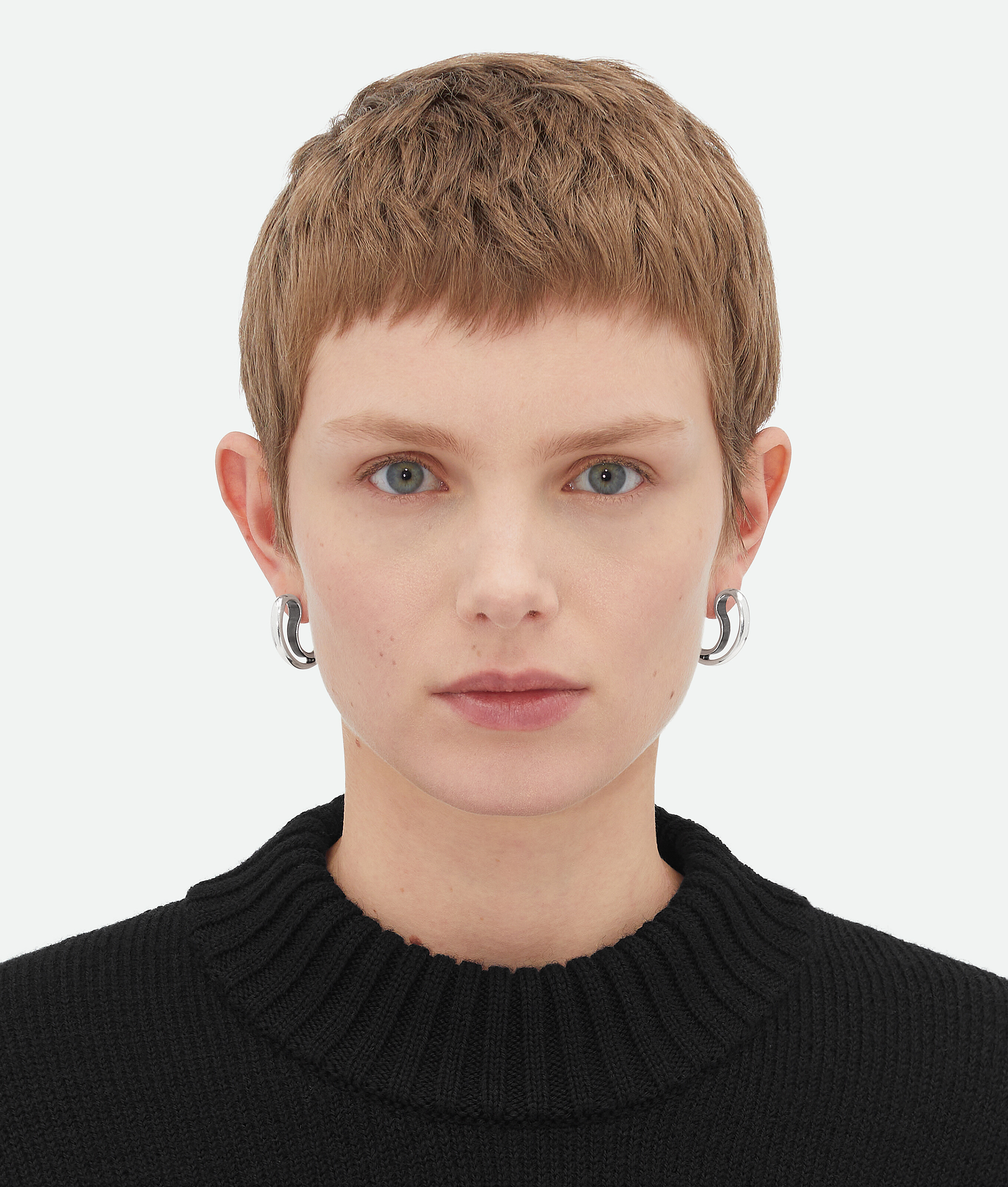 Bottega Veneta Frills Large Earrings - Silver - Woman