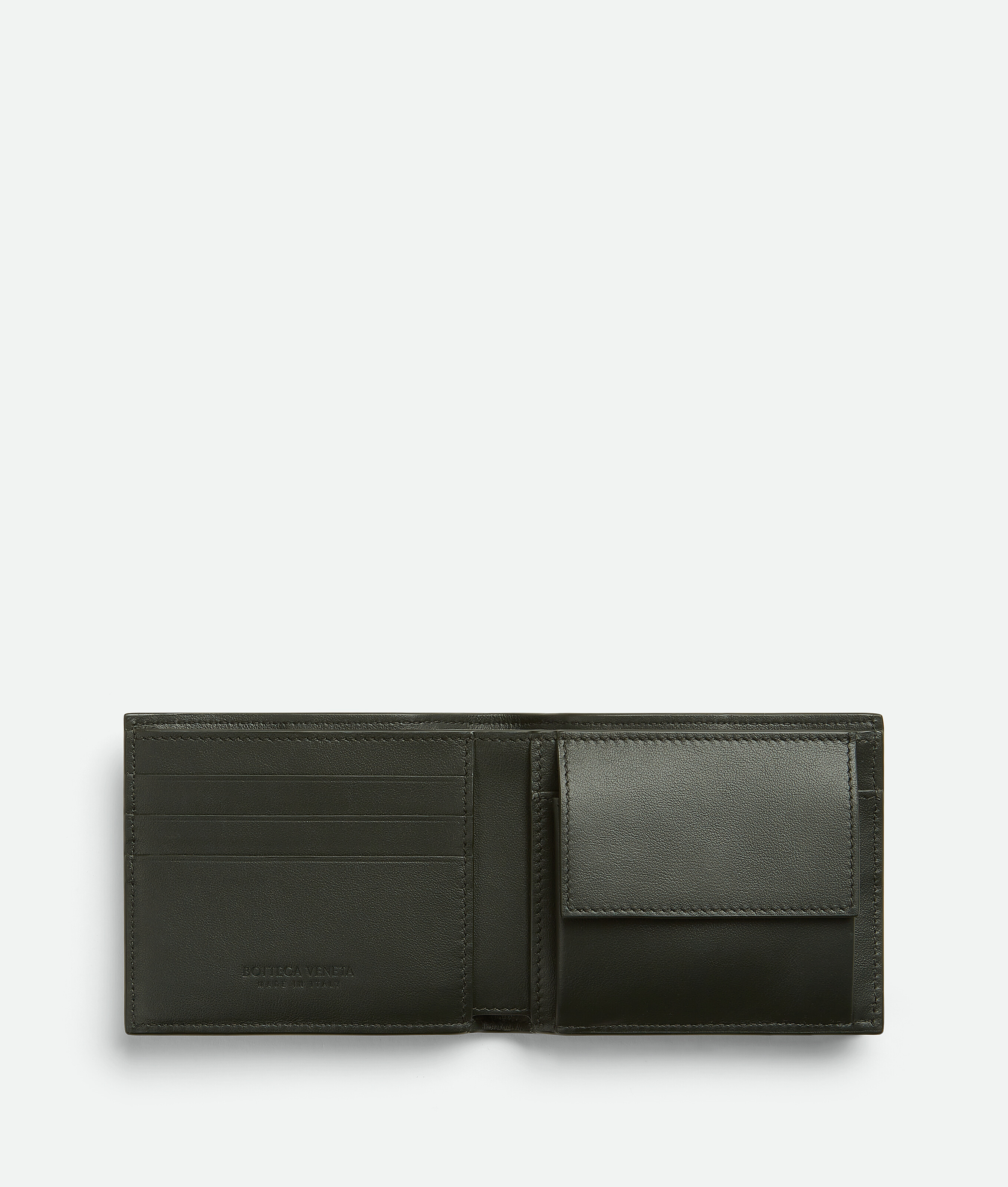 Shop Bottega Veneta Cassette Bi-fold Wallet With Coin Purse In Green