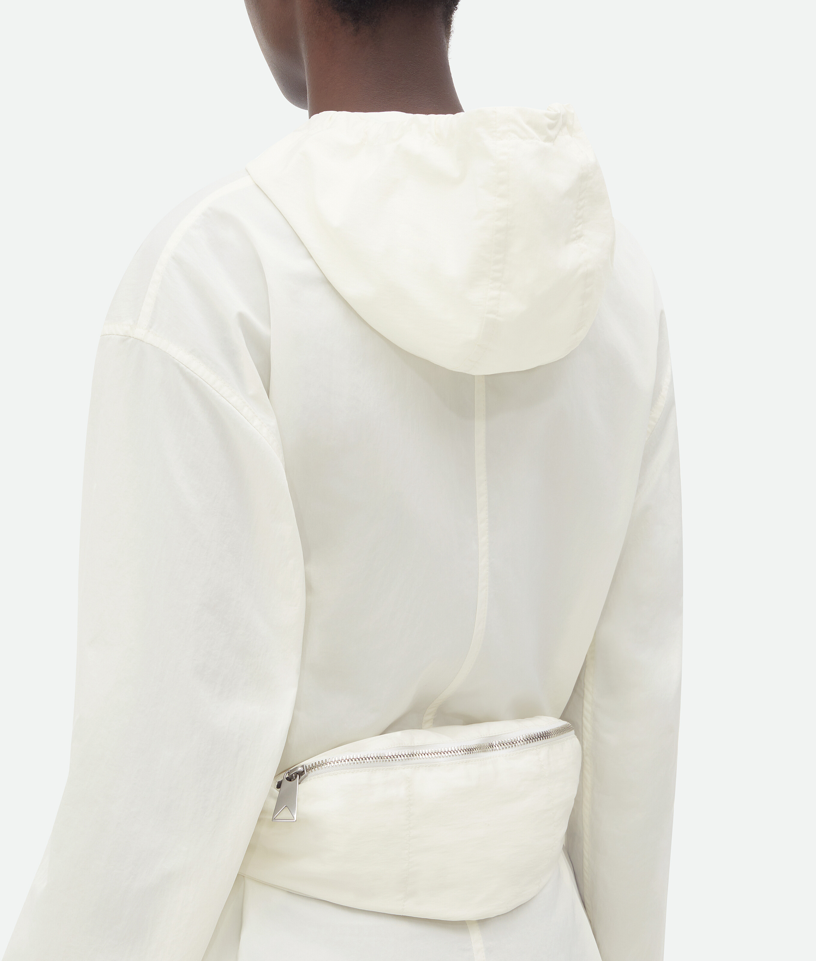 Shop Bottega Veneta Packable Tech Nylon Jacket In White