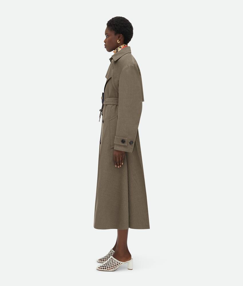 Display a large version of the product image 2 - Multicolor Wool Twill Trench