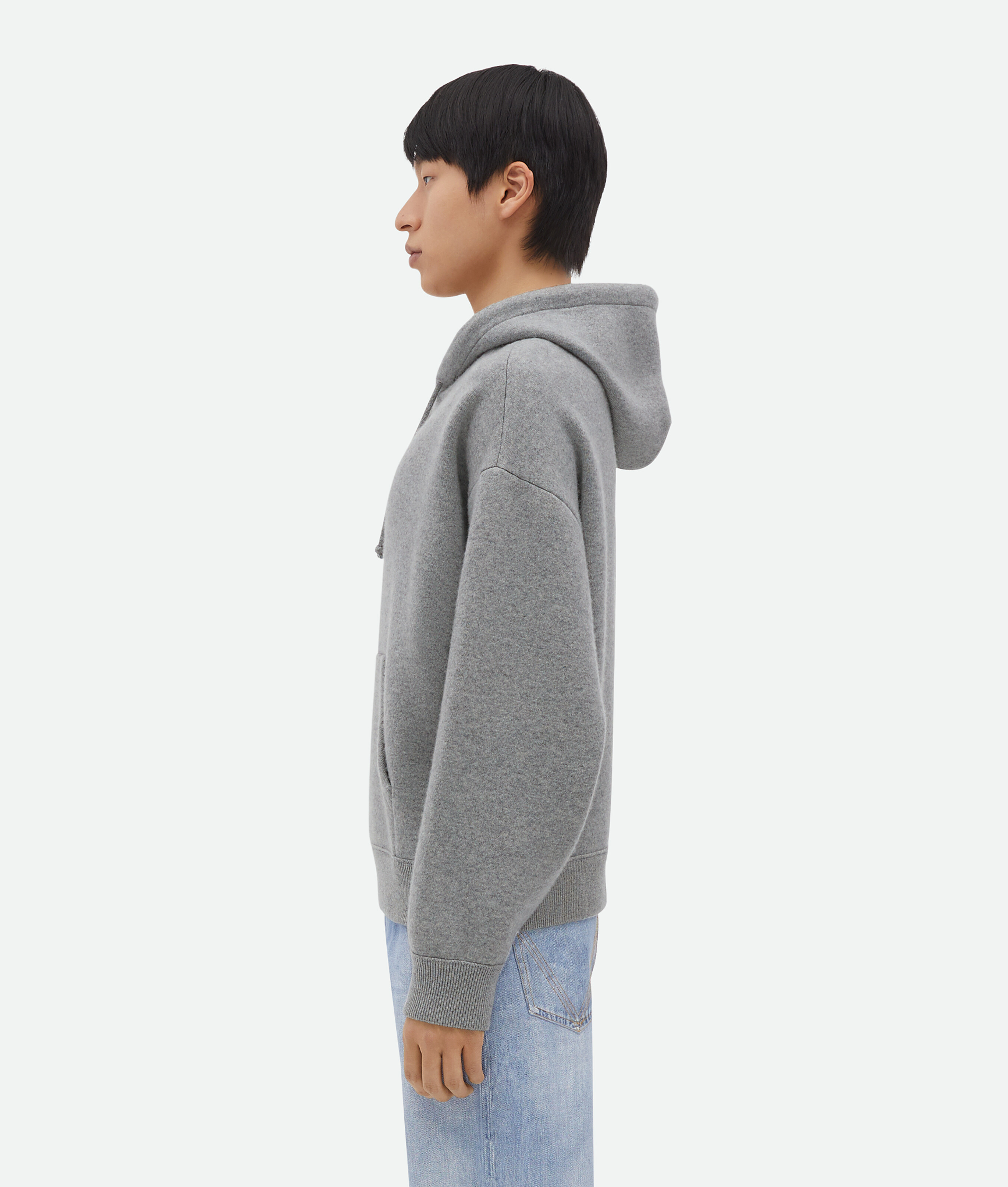 Bottega Veneta Cashmere Hoodie In Grey