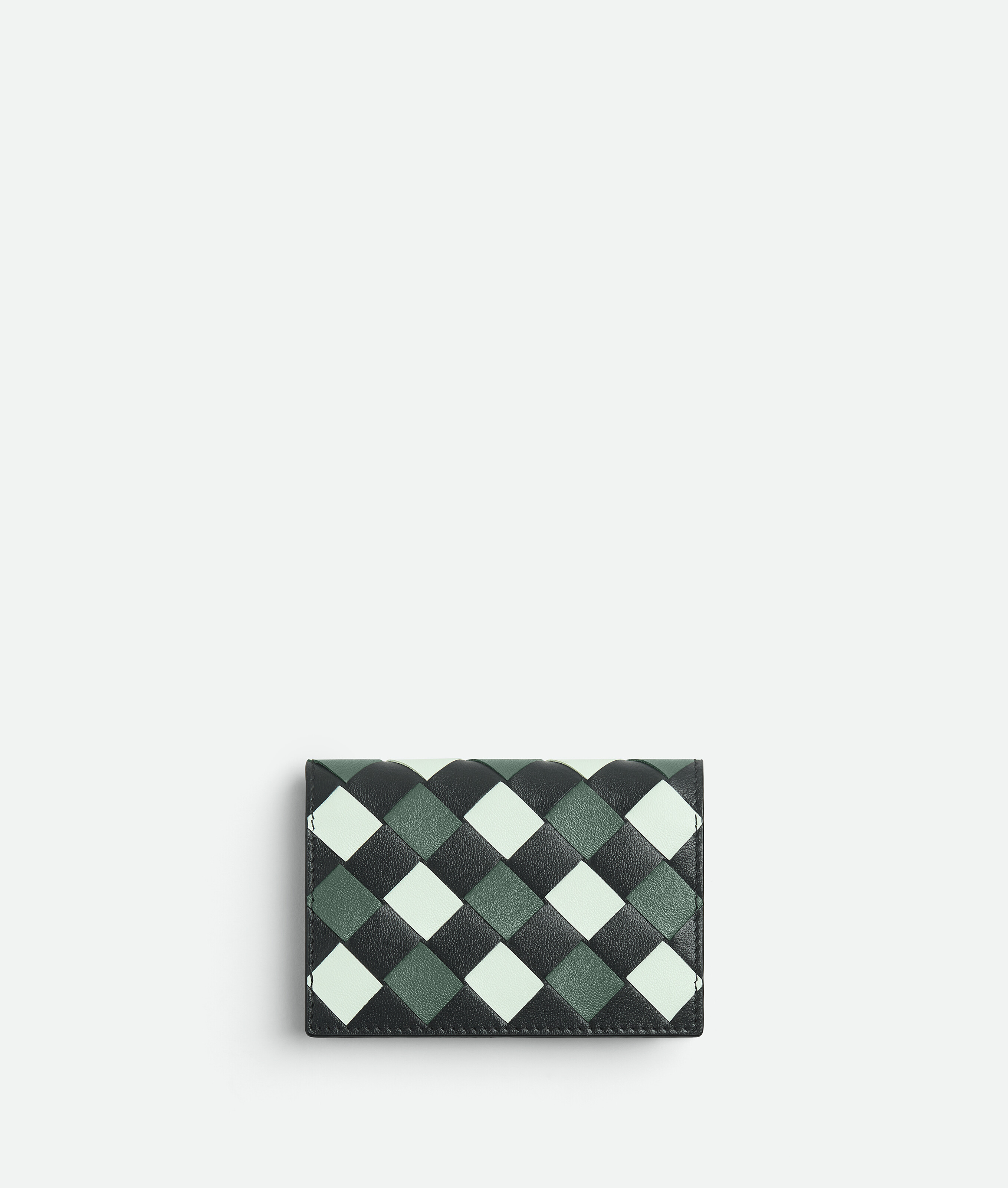 Bottega Veneta Intrecciato Business Card Case In Multicolor