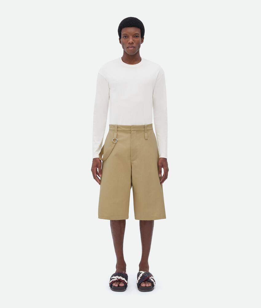 Bottega Veneta® Men's Cotton Twill Shorts in Sesame. Shop online now.