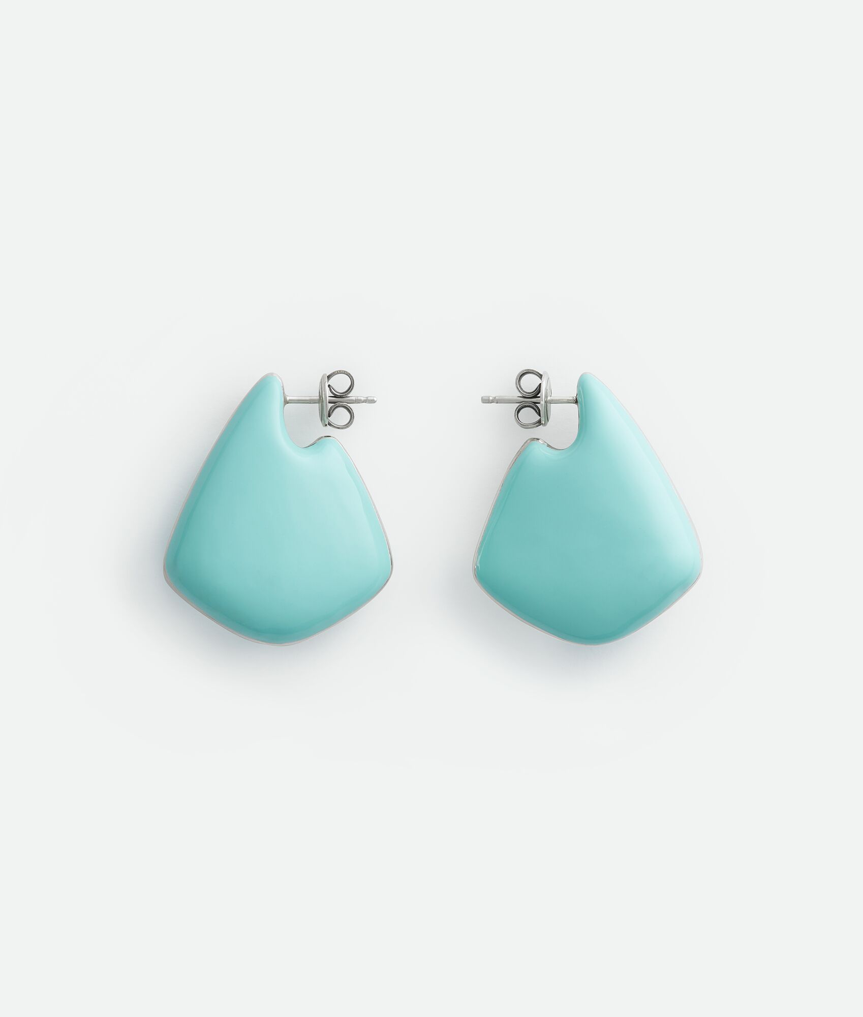 Bottega Veneta® Women's Small Fin Earrings in Green oasis. Shop online now.