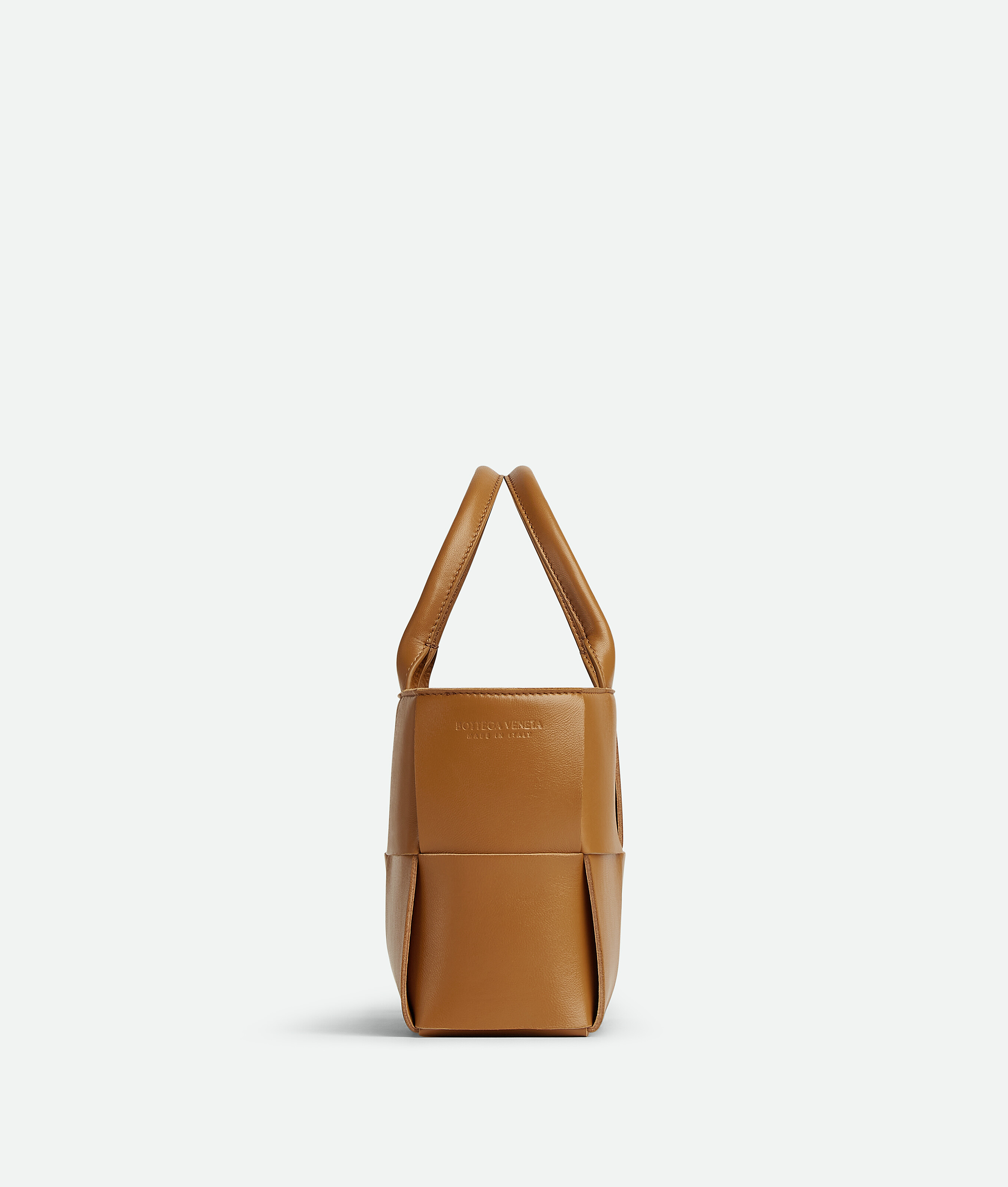 Shop Bottega Veneta Mini Arco Tote Bag In Brown