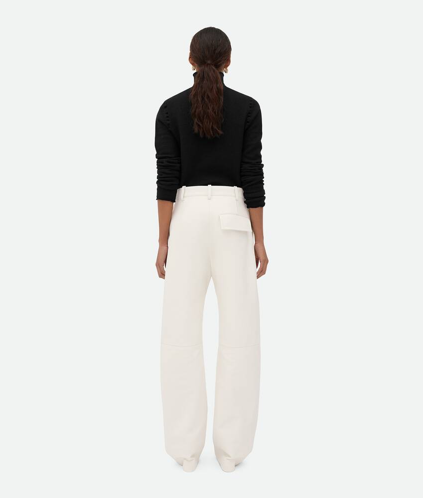 Display a large version of the product image 3 - Leather Rounded Leg Trousers