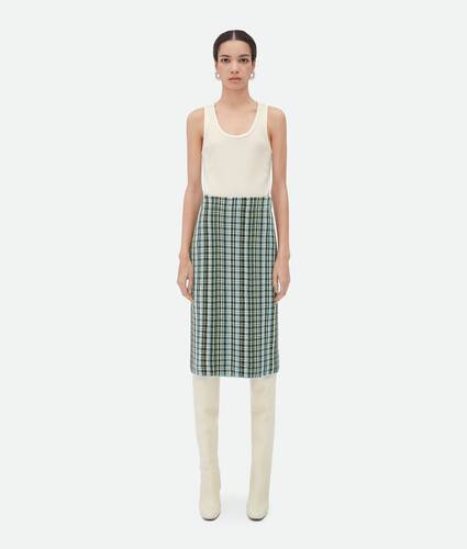 Display a large version of the product image 1 - Cotton Viscose Check Skirt