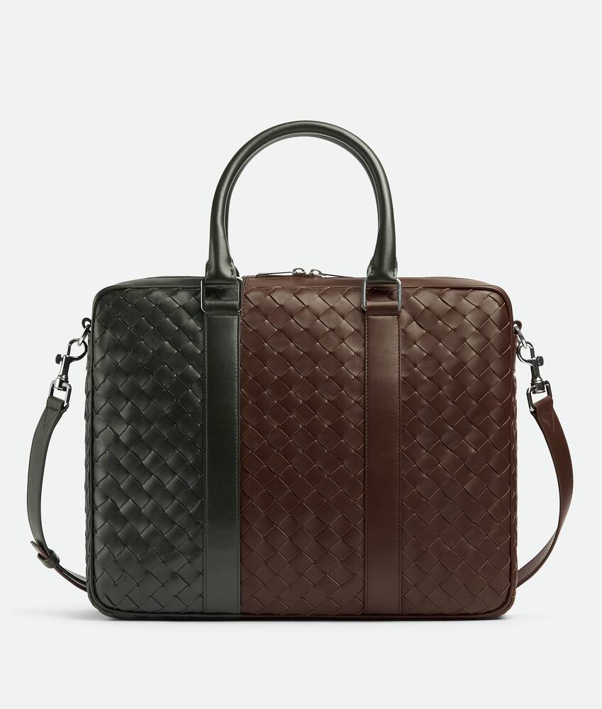 BOTTEGA VENETA イントレチャート ブリーフケース ブラウン-