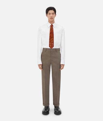 Display a large version of the product image 1 - Wool Twill Cropped Trousers