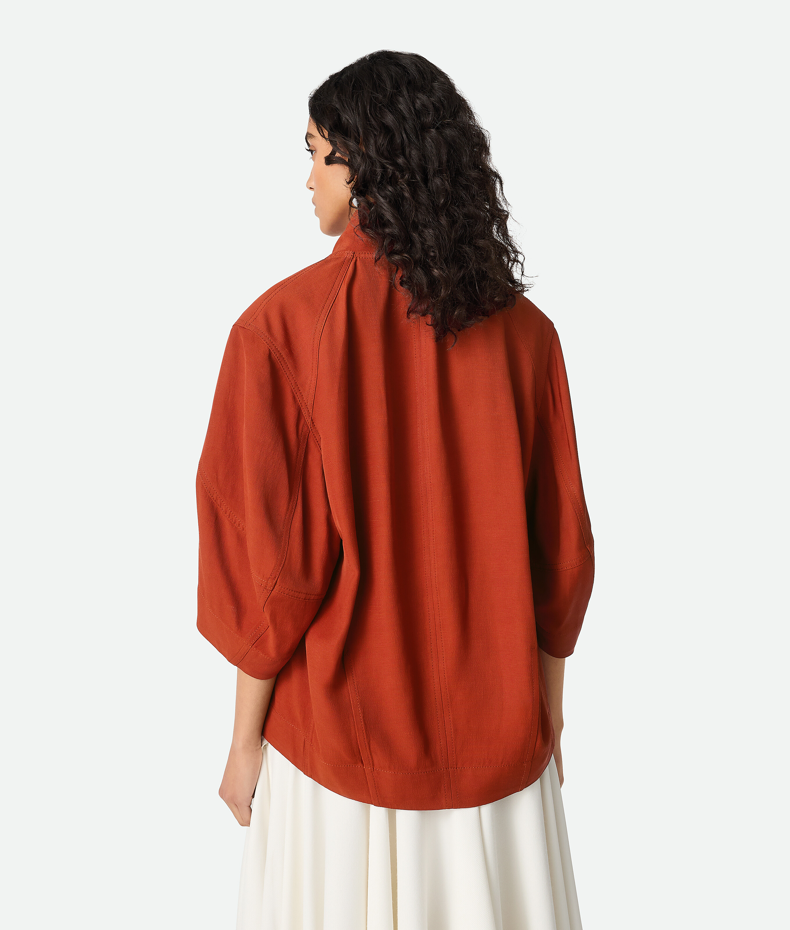 Bottega Veneta Tiziano Red Viscose Blend Blouse In Copper
