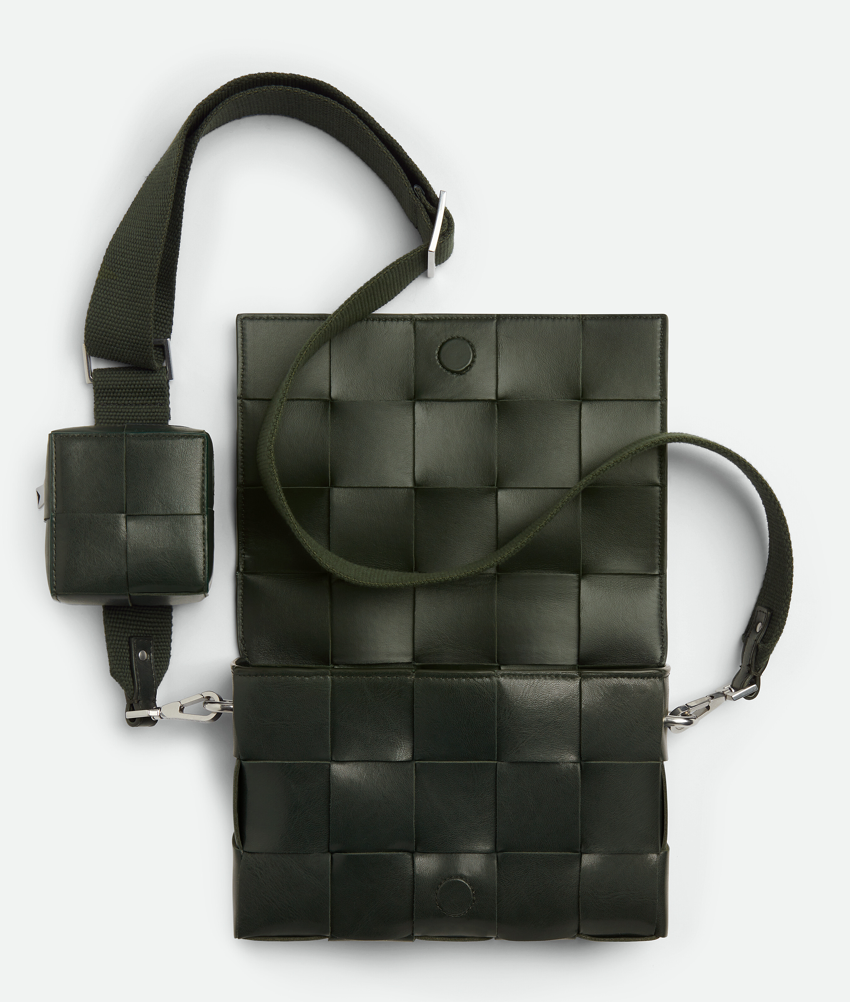 Shop Bottega Veneta Cassette With Versatile Strap In Green