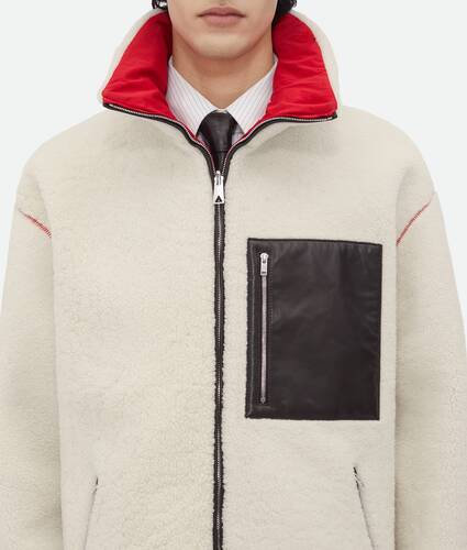 Veste en shearling mérinos