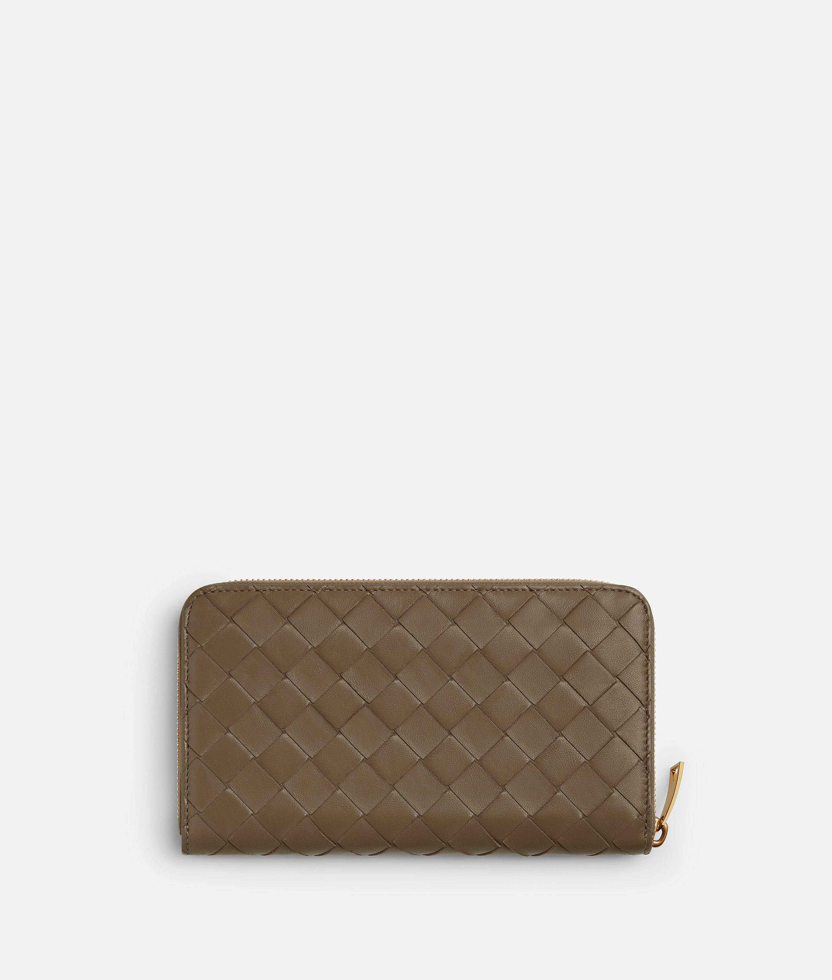 Bottega Veneta Intrecciato Portemonnaie Mit Umlaufenden Zip In Pinecone