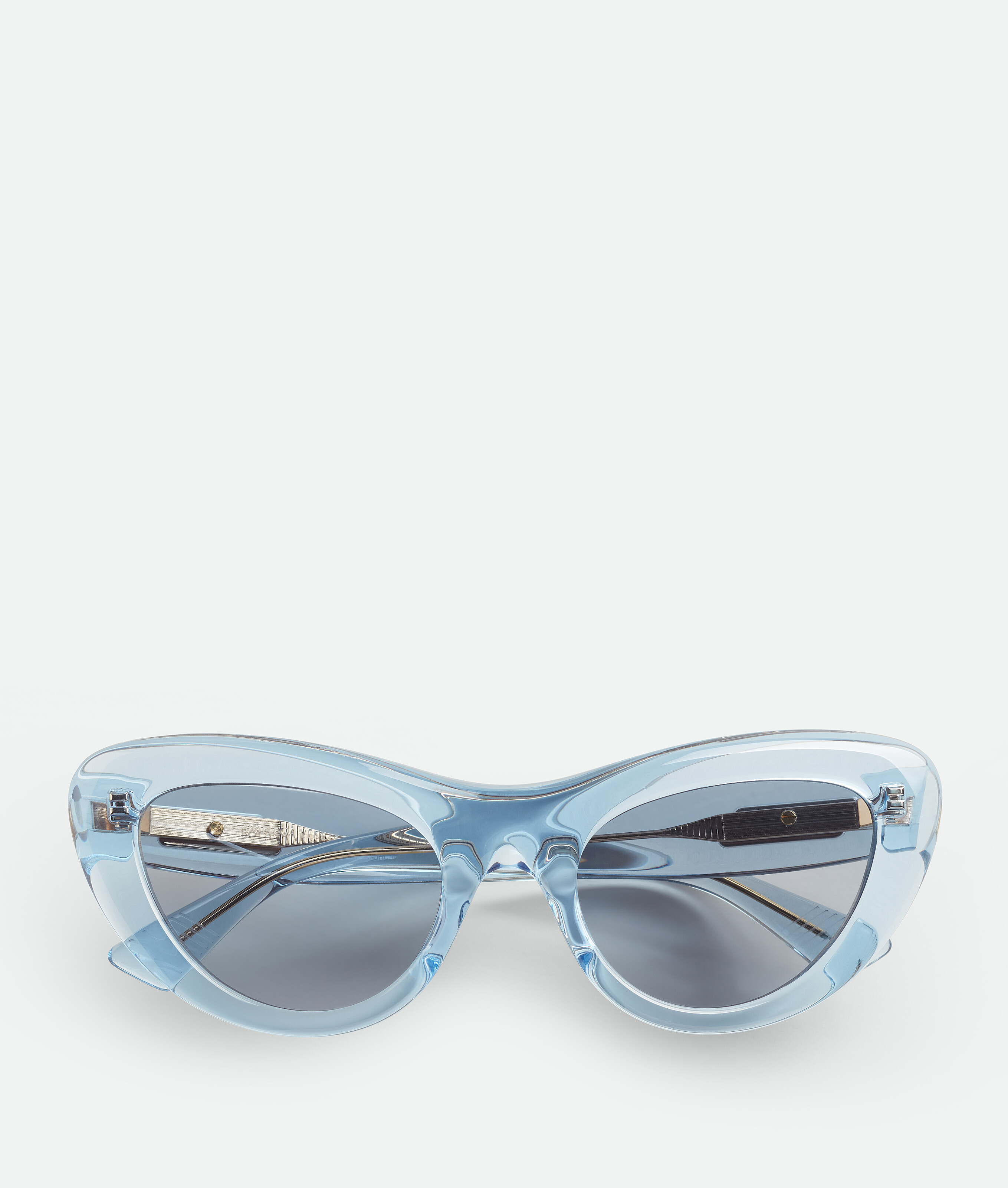 Shop Bottega Veneta Bombe Cat Eye Sunglasses In Light Blue/blue