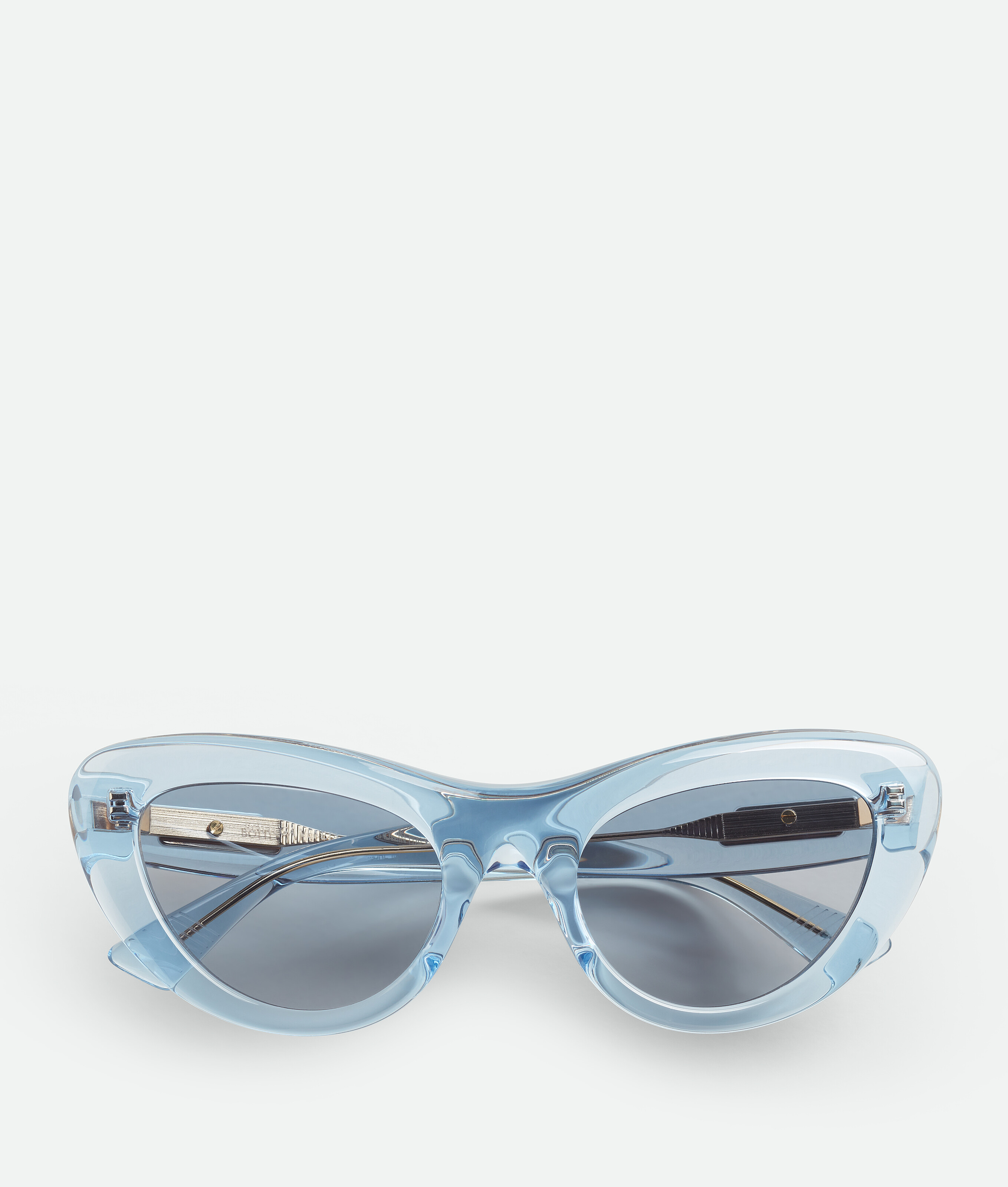 Bottega Veneta Bombe Cat Eye Sunglasses In Light Blue/blue