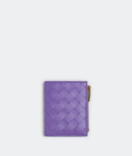 Bottega Veneta Small Bi-fold Zip Wallet in Blau Damen Accessoires Handyhüllen 