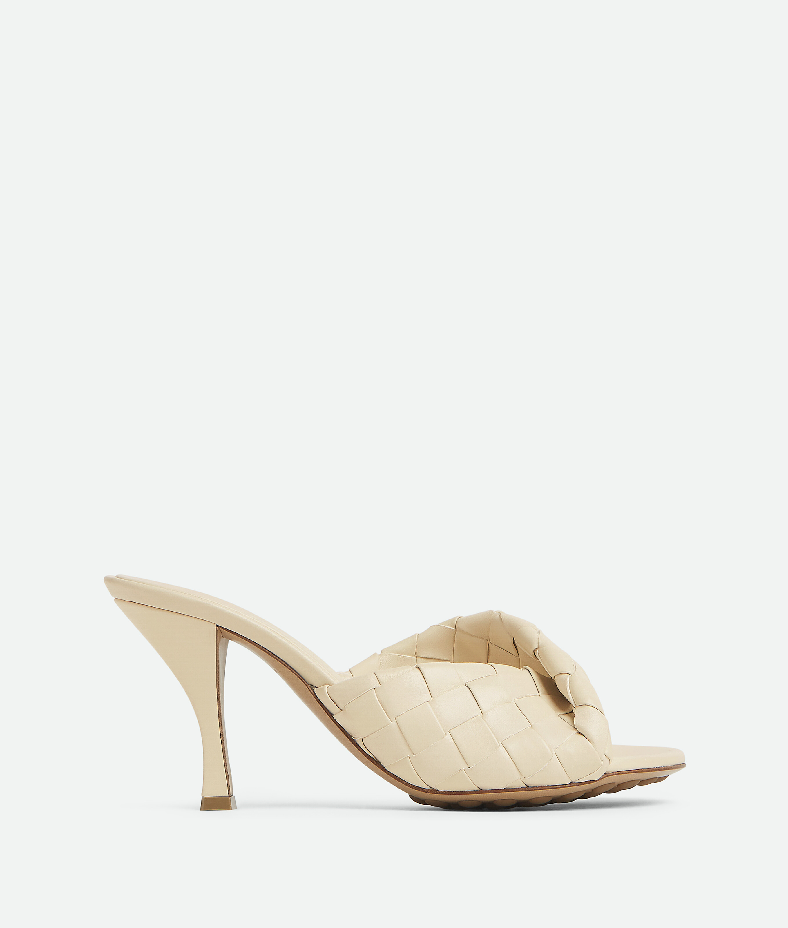 Bottega Veneta Blink Mule Sandal Intrecciato Nappa Opaque In Sea Salt