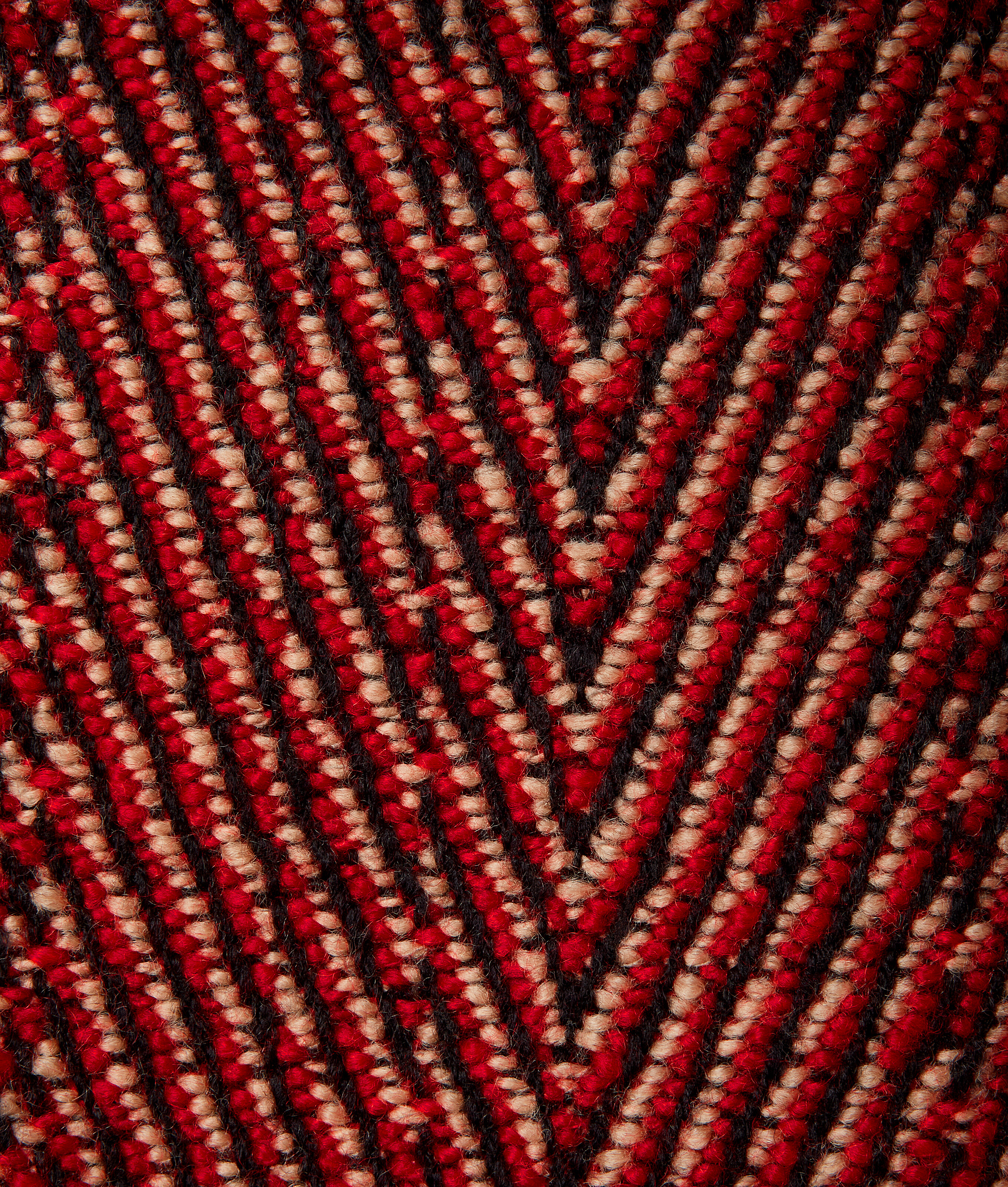 Shop Bottega Veneta Irregular Wool Chevron Cape Coat In Red