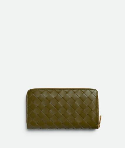 Intrecciato Zip Around Wallet