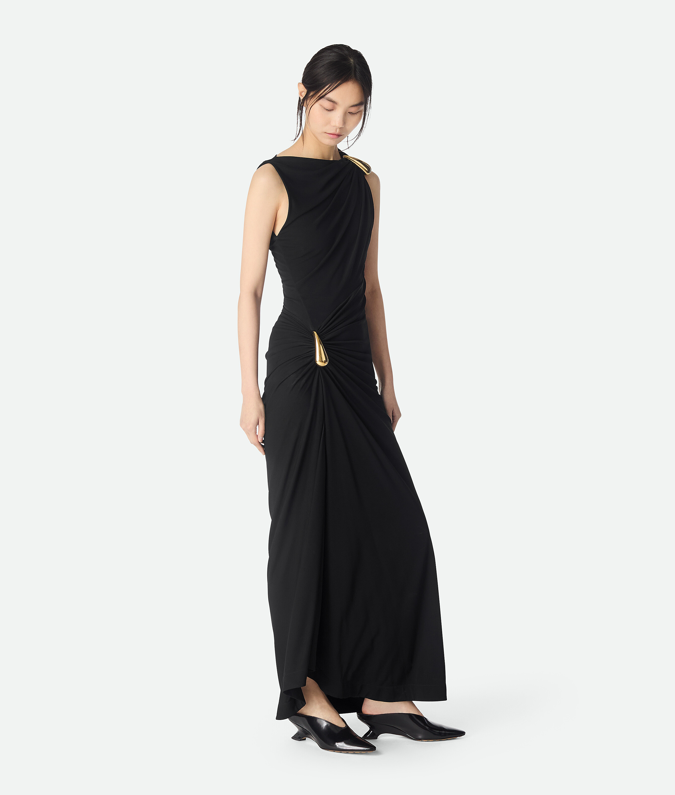 Bottega Veneta Robe En Jersey De Viscose - Black - Femme - 36 - Viscose