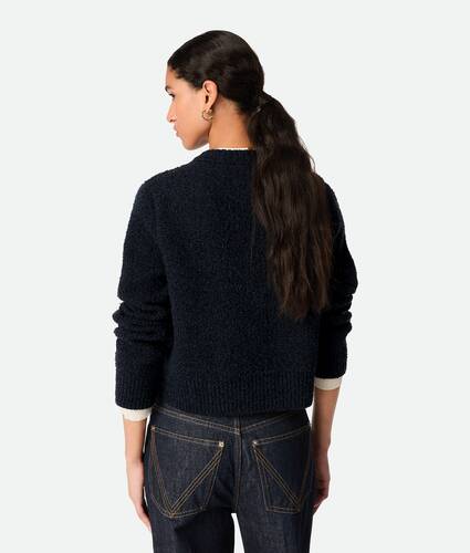 Cardigan en laine bouclée