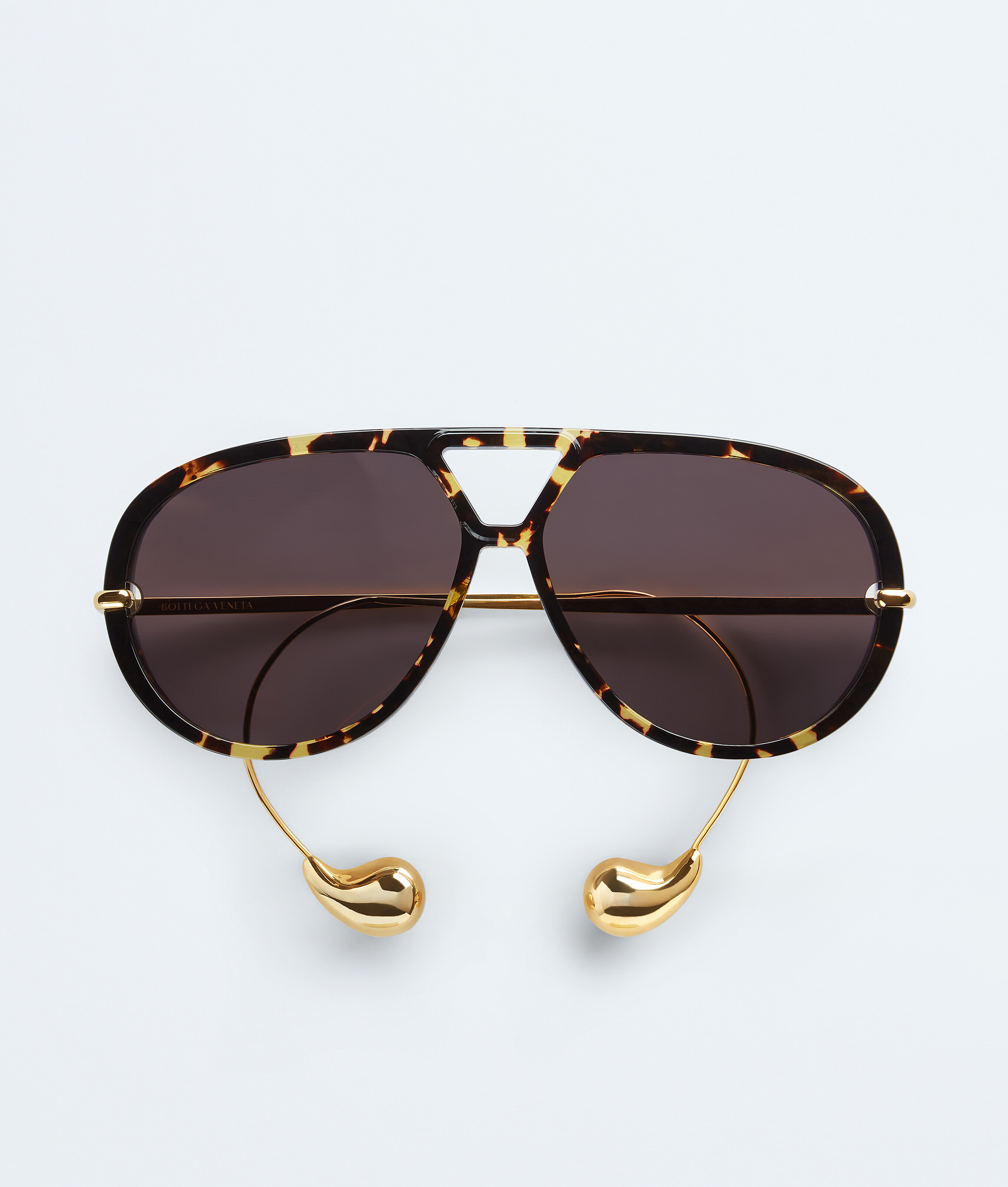 Lunettes de soleil aviateur Drop in HAVANA/GREY Bottega Veneta® FR