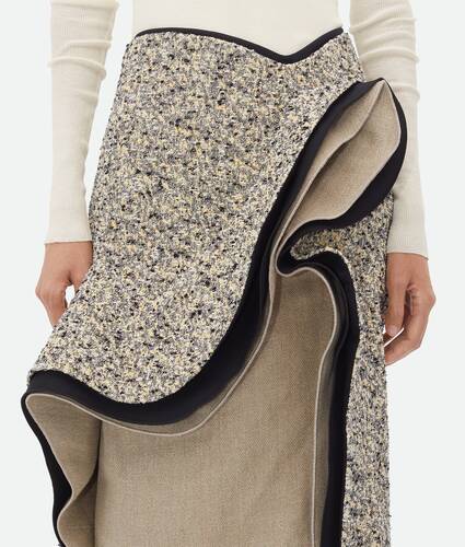 Textured Terrazzo Cotton Ruffle Skirt