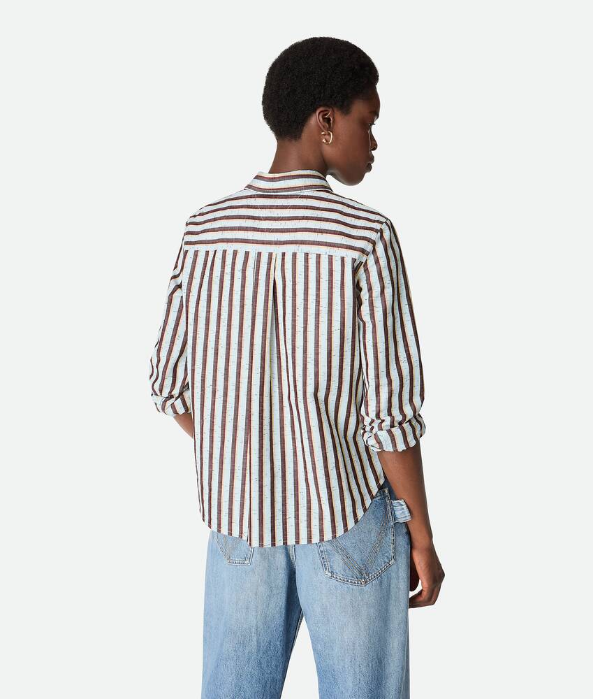 Display a large version of the product image 3 - Cotton And Linen Stripe Shirt