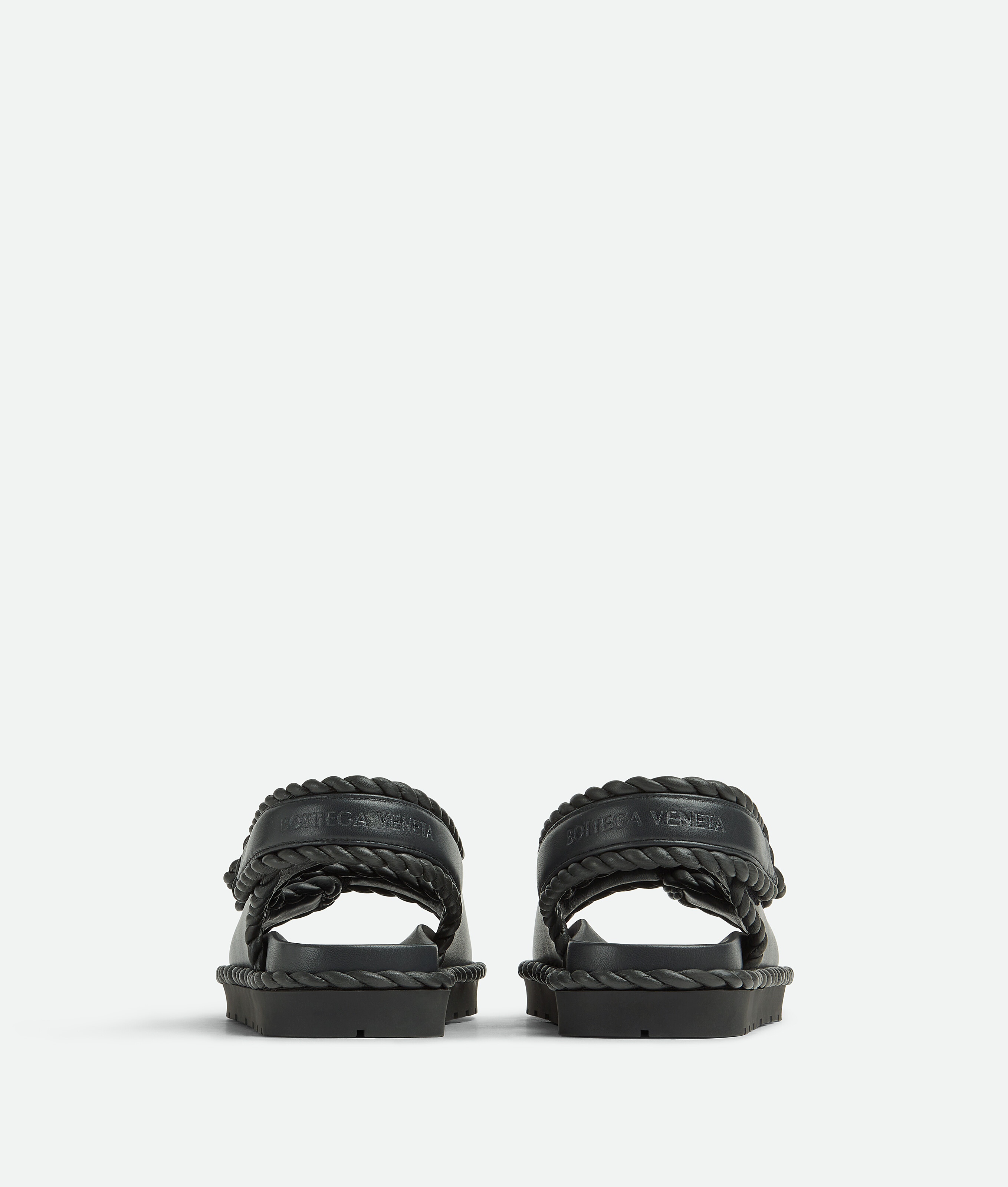 Shop Bottega Veneta Jack Flat Sandal In Grey