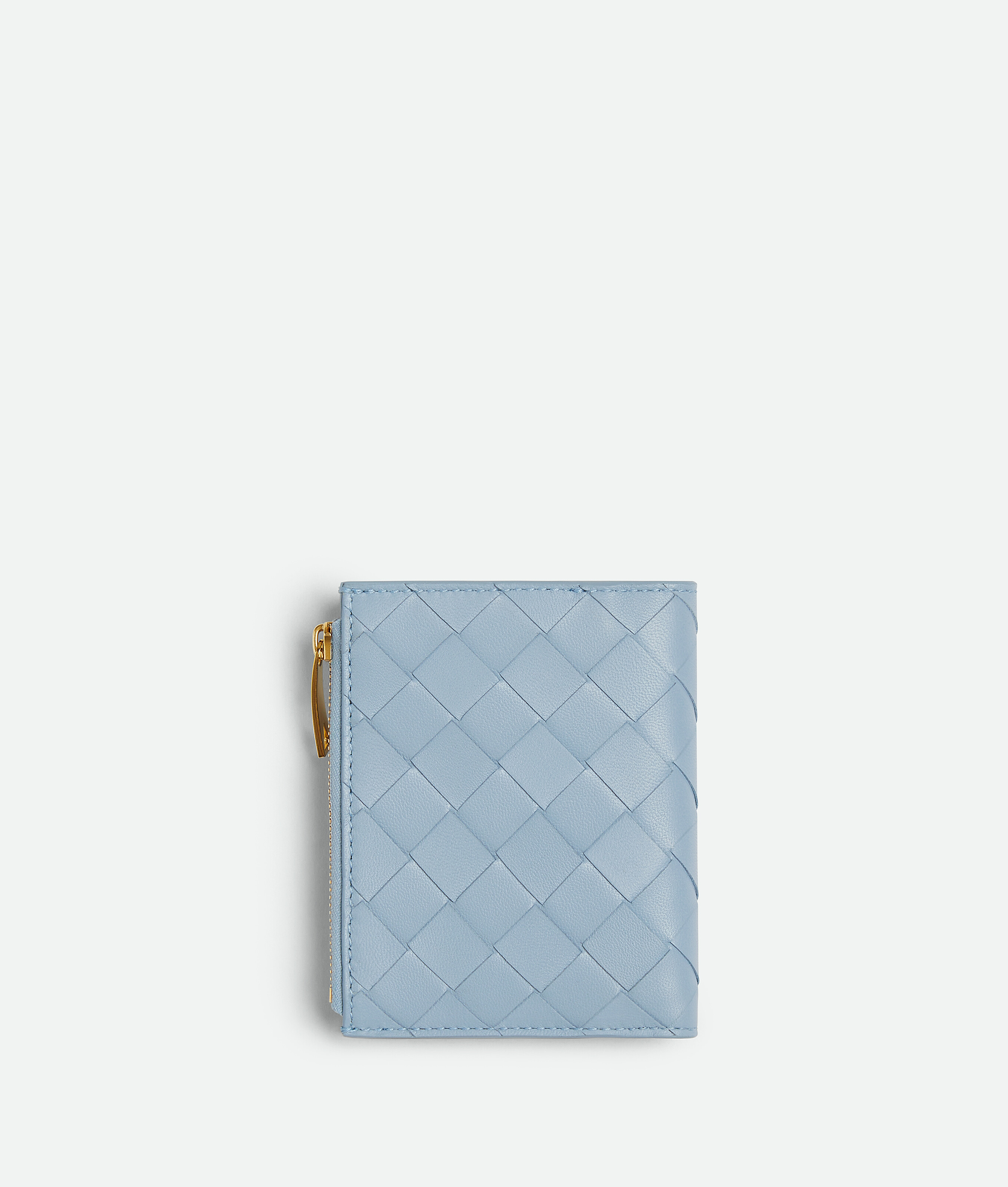 Shop Bottega Veneta Intrecciato Diagonal Small Bi-fold Wallet In Blue