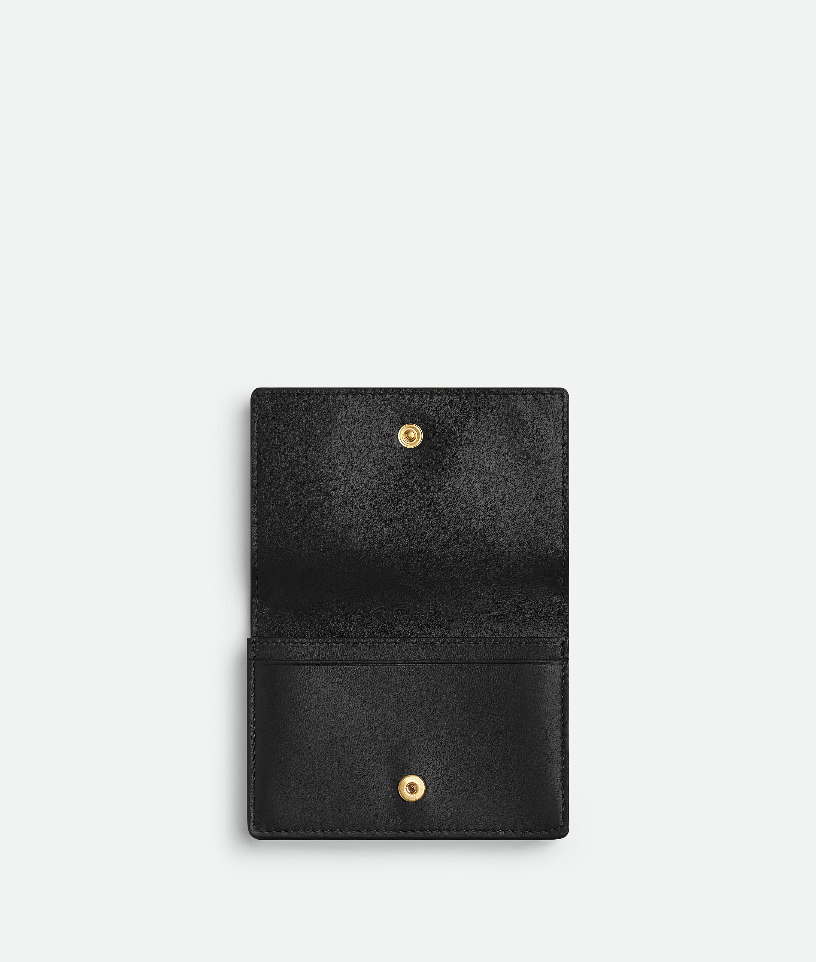 Bottega Veneta Intrecciato Business Card Case In Black