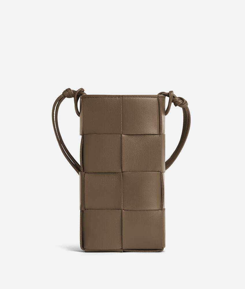 Bottega Veneta® Women's Mini Cassette Cross-Body Bag in Taupe Grey